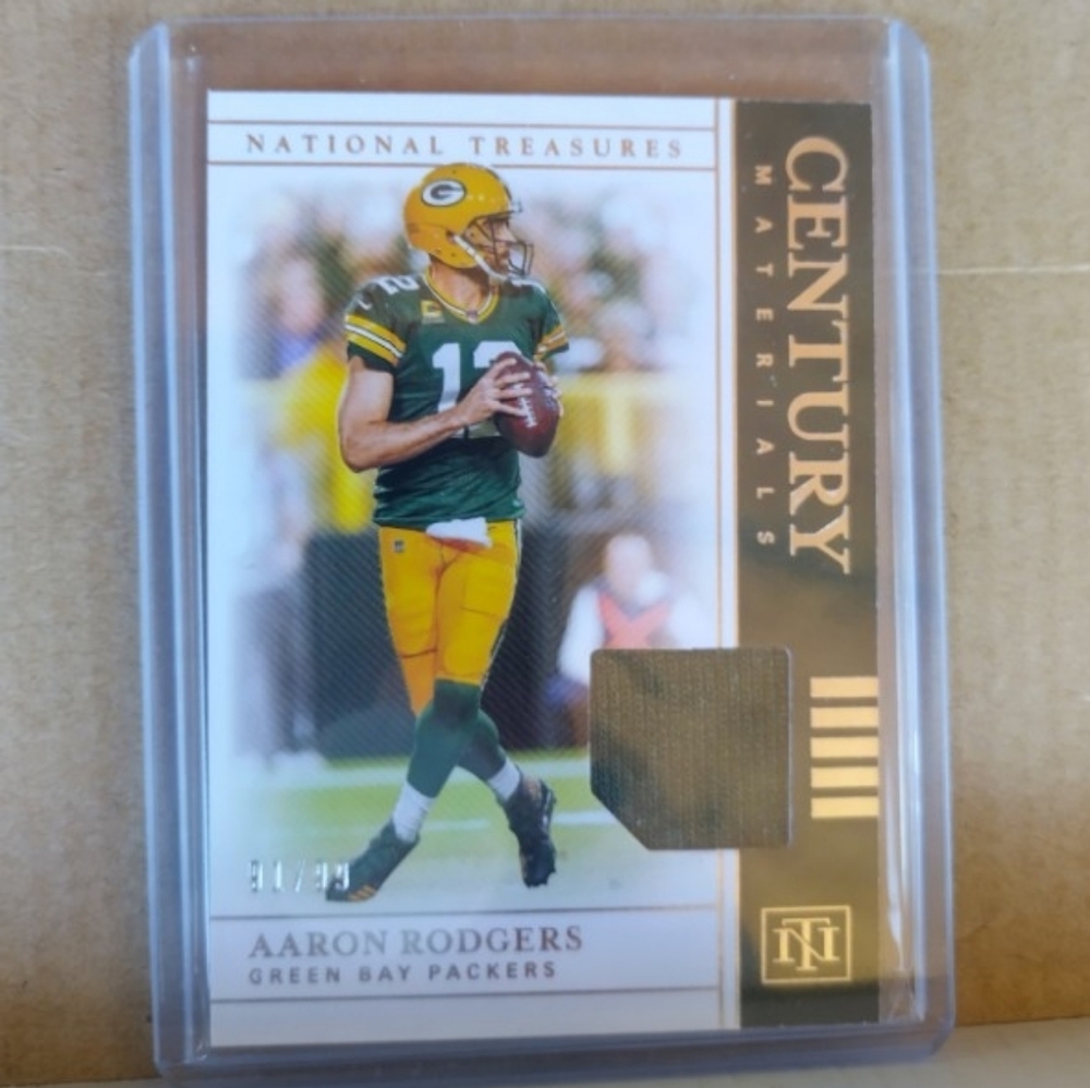 🏈🏆Aaron Rodgers "Player-Worn/Used - Century Materials Patch 91/99 Insert"🏆🏈